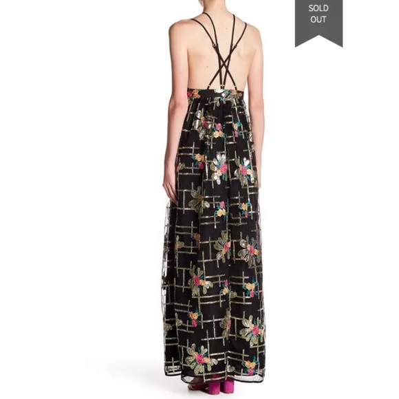 L’Atiste  sequin floral embroidered sequin dress - Picture 2 of 7